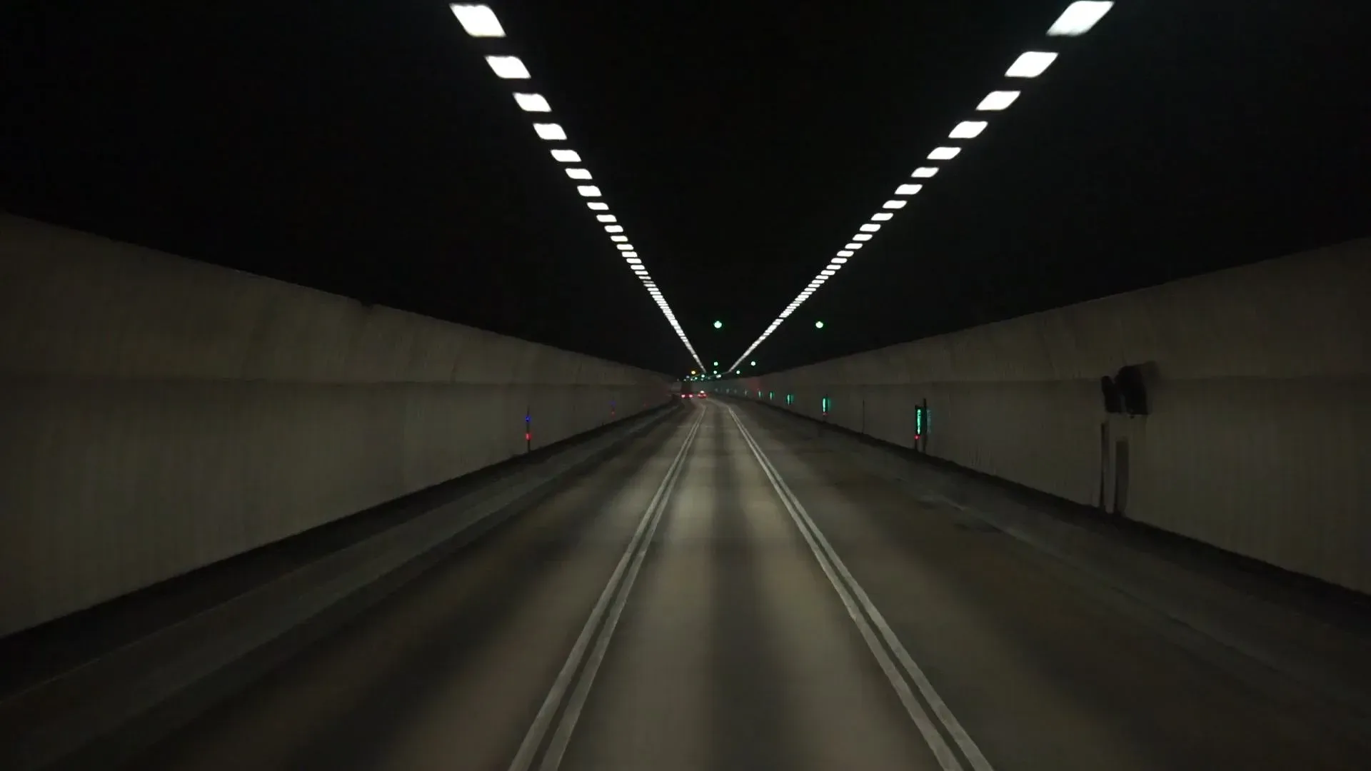 A photograph of a road tunnel